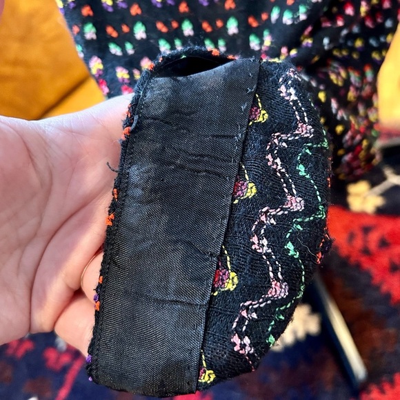 60s/70s Rainbow Boucle Knit Dress - Picture 4 of 8